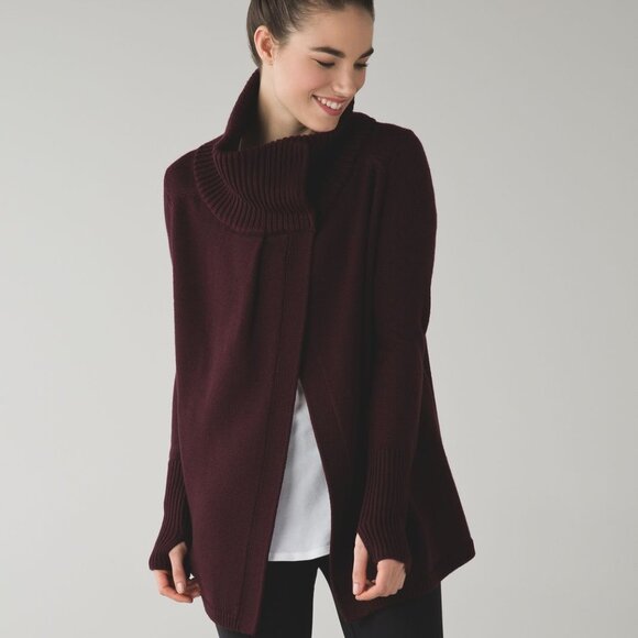 Lululemon Karmic Cocoon Merino Wool Wrap EUC Size 10 - Picture 1 of 6